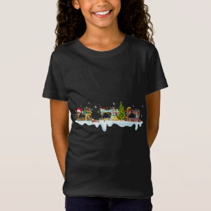 Camiseta Gnomes Cute Maquinaria De Masaje Árbol De Navidad 