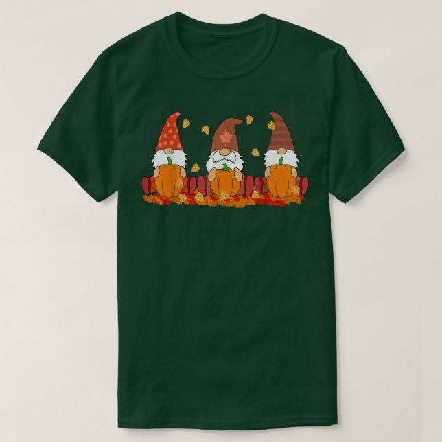 Camiseta Gnomes de Acción de Gracias Calabaza Cute Gnome de (Diseño del anverso)