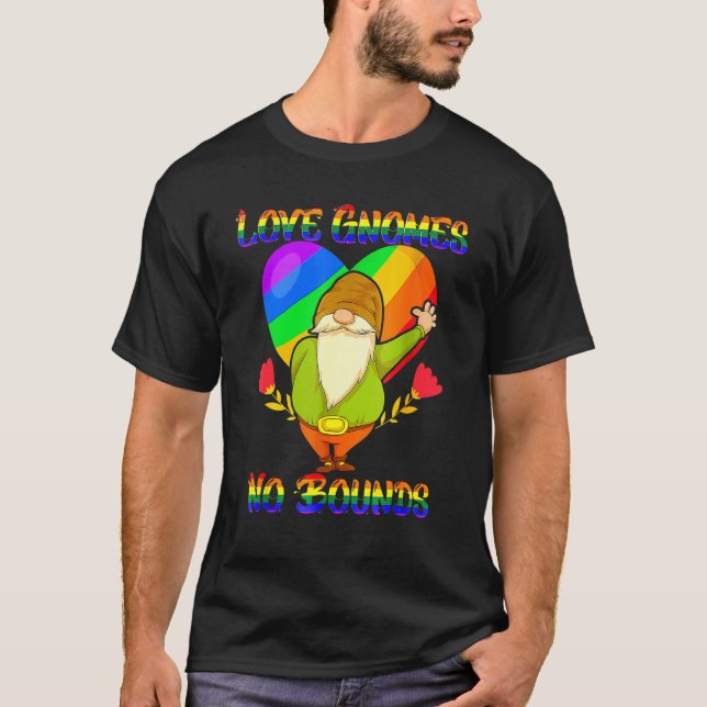 Camiseta Gnomes De Amor Sin Límites Bandera Lgbt Comunidad  (Anverso)