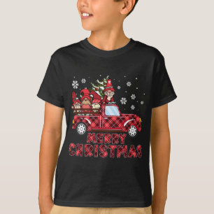 Camiseta Gnomes de árbol de navidad de camión rojo de búfal