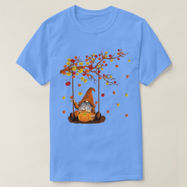 Camiseta Gnomes de calabaza Caen otoño Cute Halloween Thank (Diseño del anverso)