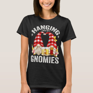 Camiseta Gnomes De Cerveza Graciosos Colgando Con Mis Gnomí
