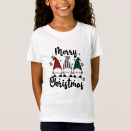 Camiseta Gnomes de escúfalo colocados en negro Feliz Navida