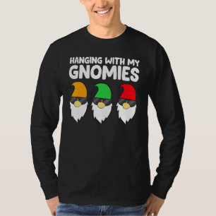 Camiseta Gnomes De Jardín Colgando Con Mis Navidades De Gno