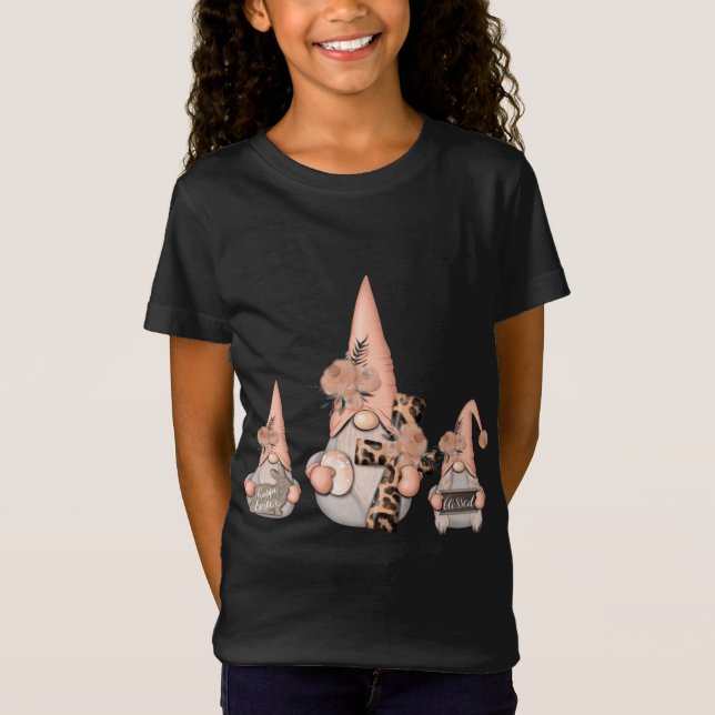 Camiseta Gnomes de jardín con conejo de huevos de leopardo  (Anverso)