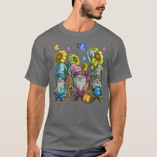 Camiseta Gnomes de jardín de mariposa con jardín de girasol