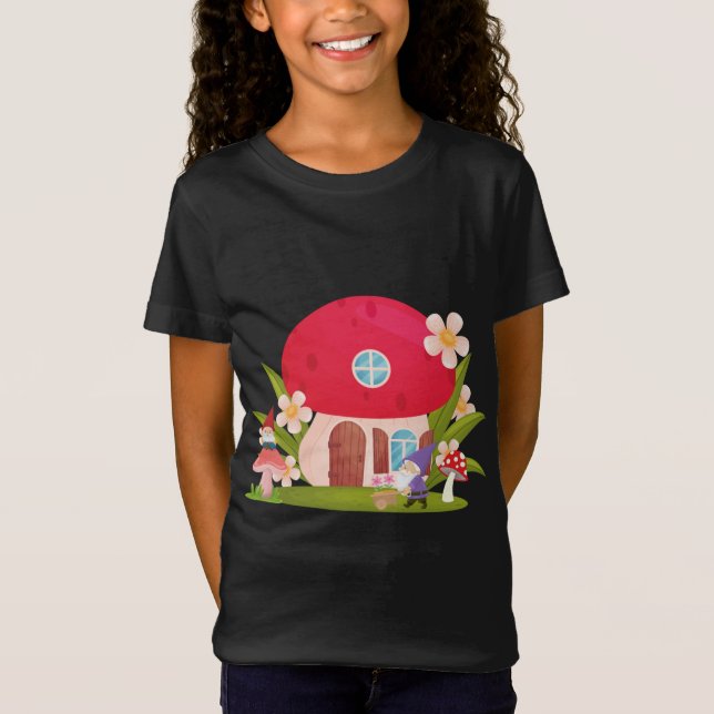 Camiseta Gnomes de jardín y casa de hongos (Anverso)