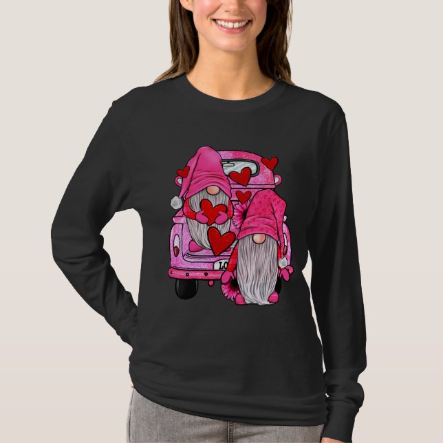 Camiseta Gnomes del Día de San Valentín Rosado (Anverso)