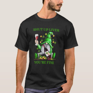 Camiseta Gnomes divertidos bebe vino Shamrock Shenanigans P