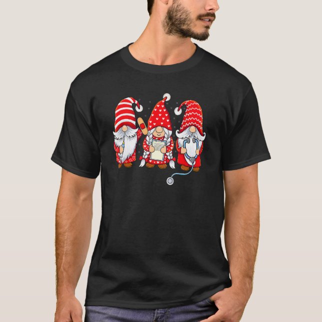 Camiseta Gnomes Enfermera San Valentín Stethoscope Valentin (Anverso)