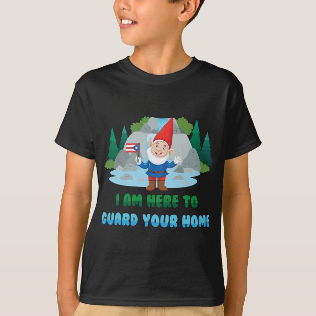Camiseta Gnomes - Estoy Aquí Para Proteger Tu Casa - Puerto (Anverso)