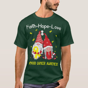 Camiseta Gnomes Faith Hope Love Children Cancer Awareness