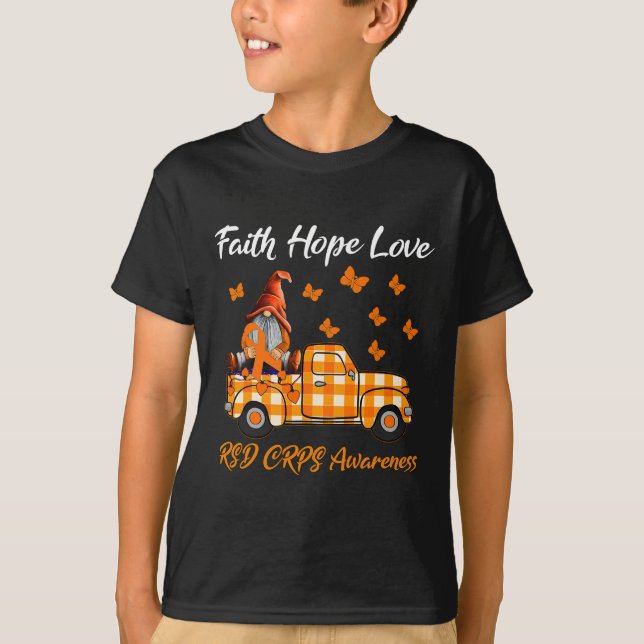Camiseta Gnomes Faith Hope Love RSD CRPS Conciencia (Anverso)
