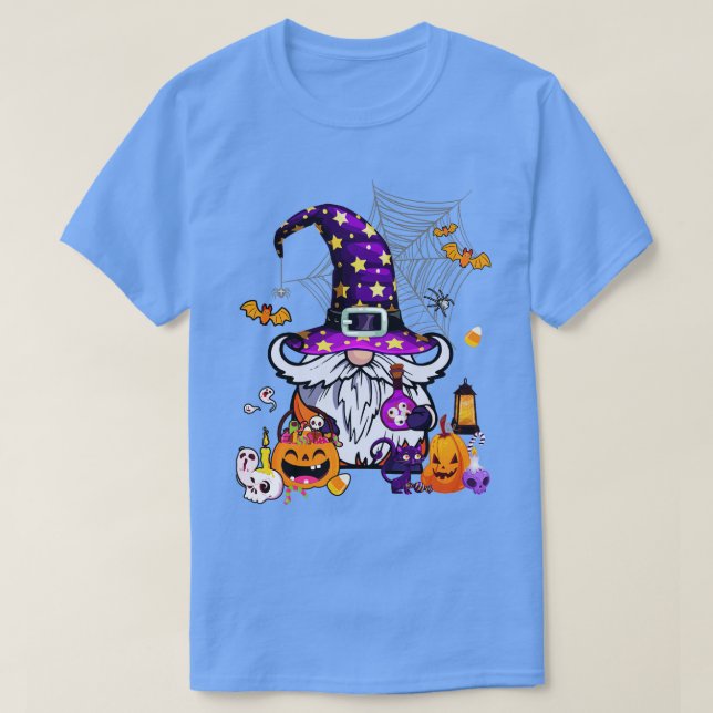 Camiseta Gnomes felices Halloween Caída Candy Corn Pumpki (Diseño del anverso)