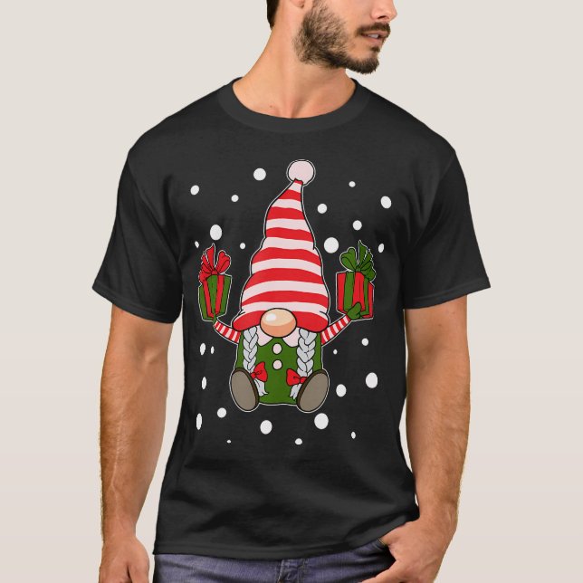Camiseta Gnomes Feliz Navidad Pajama Hombres Mujeres Niños (Anverso)