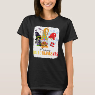 Camiseta Gnomes Halloween Feliz Navidad Feliz Hallogracias