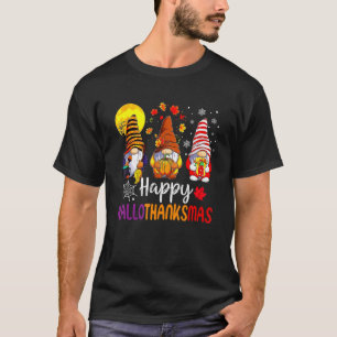 Camiseta Gnomes Halloween Happy HalloGraciasMas Autumn Grac