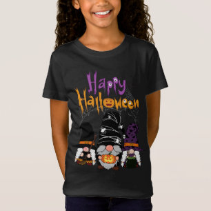 Camiseta Gnomes Halloween Witch Garden Gnomes Happy Hallowe