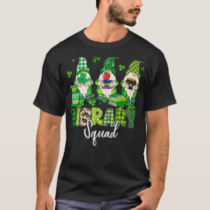 Camiseta Gnomes Leopard Shamrock Library Squad St Patricks