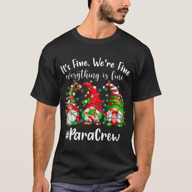 Camiseta Gnomes Navidades Luz Estoy bien todo está bien (Anverso)