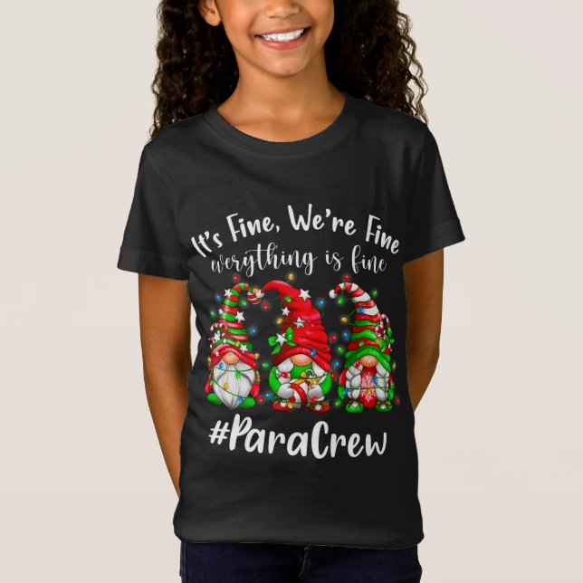 Camiseta Gnomes Navidades Luz Estoy bien todo está bien (Anverso)