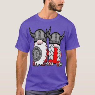 Camiseta Gnomes nórdicos lindo Tomte Pareja Escandinavia