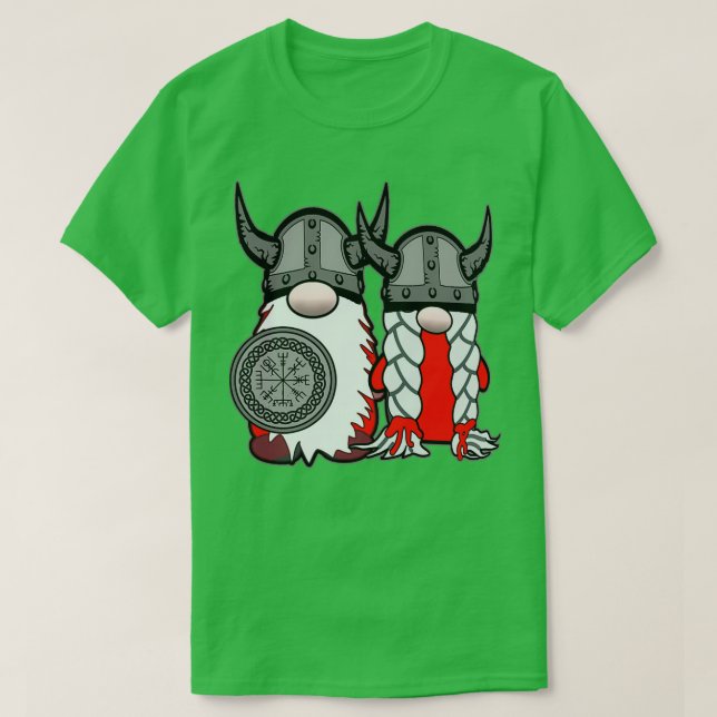 Camiseta Gnomes nórdicos lindo Tomte Pareja Escandinavia (Diseño del anverso)