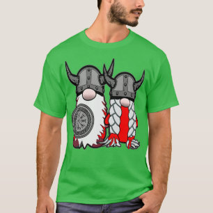 Camiseta Gnomes nórdicos lindo Tomte Pareja Escandinavia