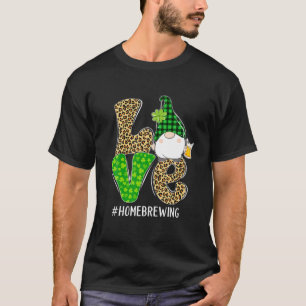 Camiseta Gnomes Patrick's Day Love Homebrewing Leopard Plai