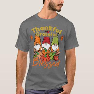 Camiseta Gnomes Pumpkin Autumn Thankful Grateful Blessed Th