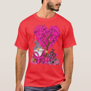 Camiseta Gnomes Pumpkin Tree Autumn Conciencia sobre el cán