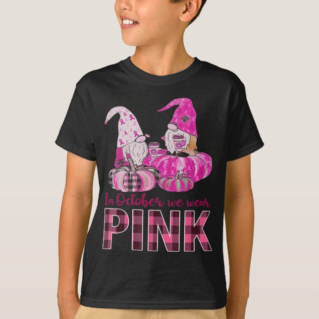 Camiseta Gnomes Ribbons En Octubre Usamos Cañón De Mama Ros (Anverso)