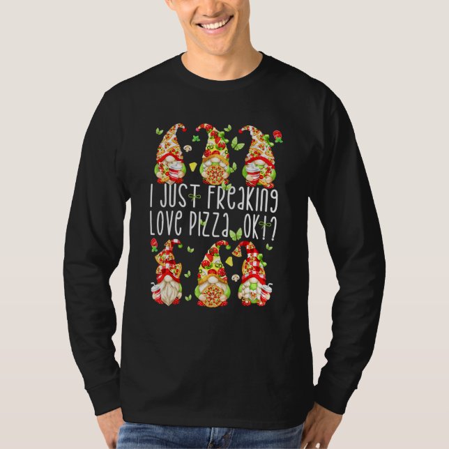 Camiseta Gnomes Sobre Pizza - Solo me helo la pizza de amor (Anverso)