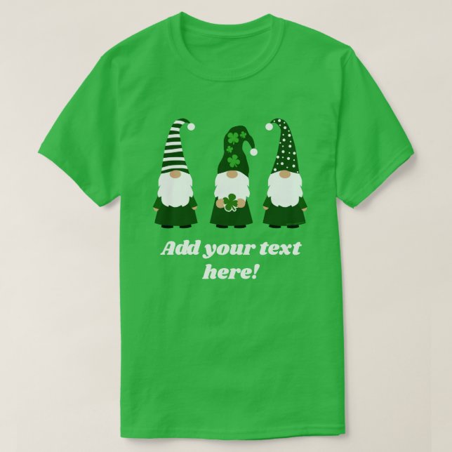 Camiseta Gnomes Unisex del Día del Santo Patrón Personaliza (Diseño del anverso)