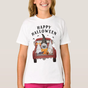 Camiseta Gnomes Vintage Red Truck Halloween T-Shirt