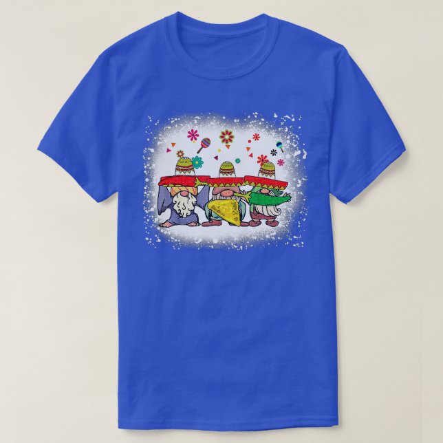 Camiseta Gnomías blanqueadas mexicanas tres gnomos cinco de (Diseño del anverso)