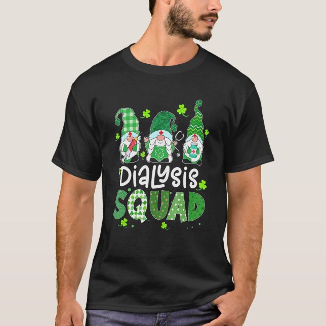 Camiseta Gnomías De Escuadrón De Diálisis St Patricks Día E (Anverso)