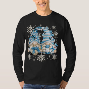 Camiseta Gnomías divertidas de Snowman con copos de nieve -