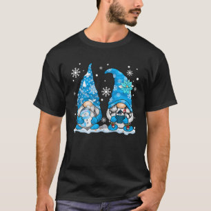 Camiseta Gnomías divertidas de Snowman con copos de nieve -