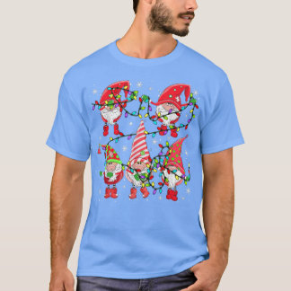 Camiseta Gnomies Dancing Xmas Luces Gnome Niños Dab Da
