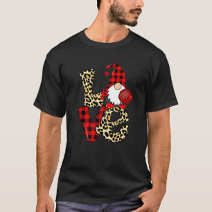 Camiseta Gnomies de Amor Feliz Día de San Valentín Leopard 