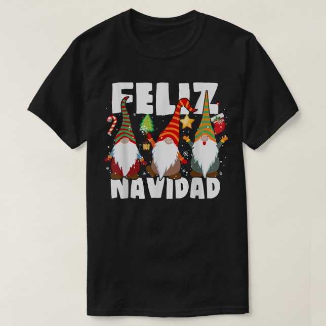 Camiseta Gnomies Gnome Cute Santa Feliz Navidad (Diseño del anverso)