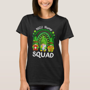 Camiseta Gnomies Rainbow Nicu Nurs Squad St Patricks Day O