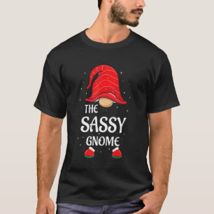 Camiseta Gnomio Sassy de Cuadros de Búfalo Familia Combinad