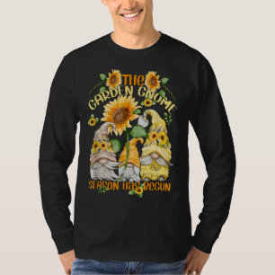 Camiseta Gnomis de girasol para jardinero y gard divertida