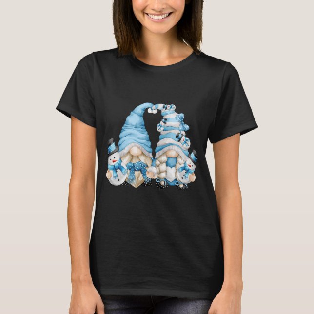 Camiseta Gnomitas De Amante De Invierno Para Mujeres Con S (Anverso)