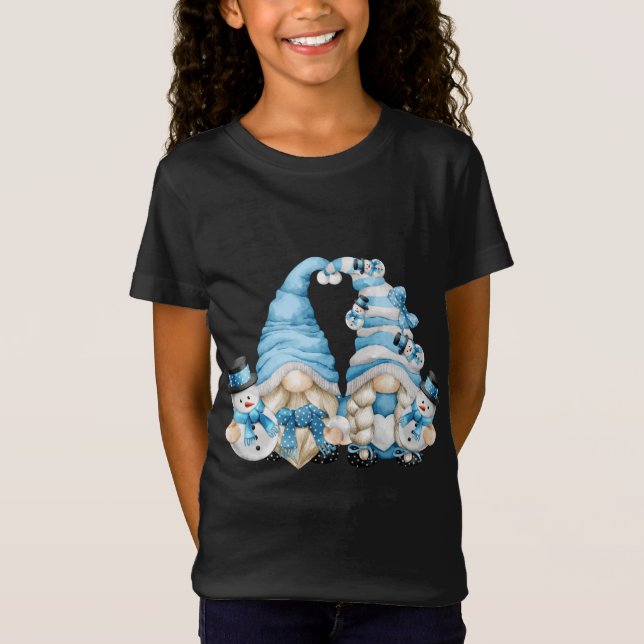 Camiseta Gnomitas De Amante De Invierno Para Mujeres Con S (Anverso)