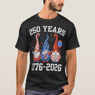 Camiseta Gnomo 250 Años 1776 2026 250 Cumpleaños 4 De
