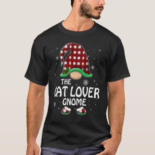 Camiseta Gnomo amante de los gatos a cuadros de Búfalo Fami