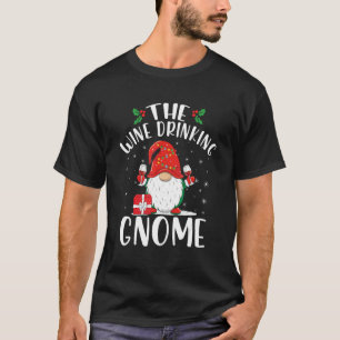 Camiseta Gnomo bebedor de vino divertido pijama de Navidad